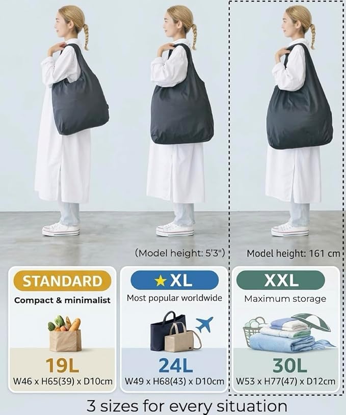 Compact Reusable Grocery Tote Bag – Lightweight, Foldable & Packable Shopping Bag for Travel