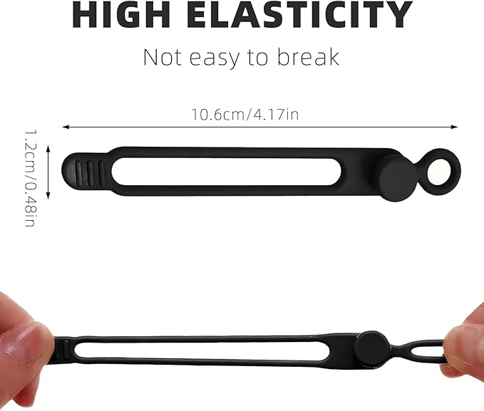 Data Cable Organizer, 2025 New Elastic Silicone Cable Straps Cord Organizer, Reusable Cable Ties Wire Organizer for Bundling and Fastening Earphone, Phone Charger (18 Pcs)