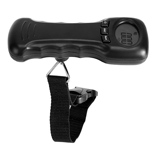 Digital Luggage Scale, 97lb Portable Travel Hanging Luggage Scale Electronic Weight Scale with LCD Digital Display for Travel Home Fair, Black, Battery Not Included