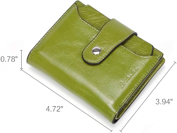 BOSTANTEN Women Leather Wallet RFID Blocking Small Bifold Zipper Pocket Wallet Card Case Purse with ID Window