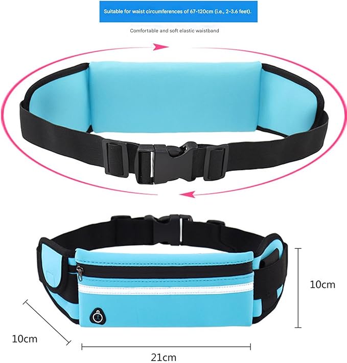 Anti-theft Invisible Waist Bag, Anti-Theft Money Belt Multifunctional Outdoor Sports Waist Bag, for Outdoor Running (Blue)