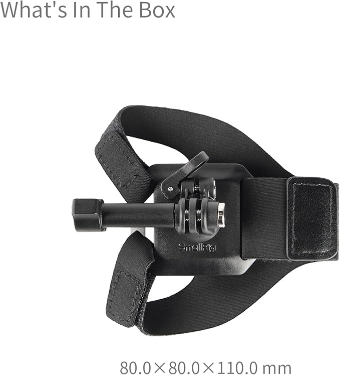 SMALLRIG Wrist Strap Mount for GoPro Hero 13/12/11/10/9 Black, for DJI Osmo Nano Action 6/5 Pro/4/3, for Insta360 X5/4/3/Ace Pro 2, for AKASO, with Ball Head Adapter Base - 5723