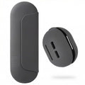 AGIKET 2 IN 1 Silicone Makeup Brush Holder with Beauty Make Up Sponge Holder Case：Soft Portable Cosmetic Face Brushes Holder with Upgrade Anti-Fall Out Magnetic Closure - Grey