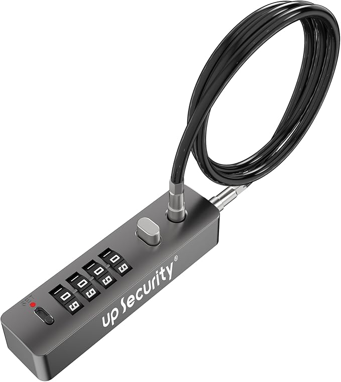 Bike Lock Cable 23.6" for Bicycle Scooter, Small Combination Cable Lock with Code for Luggage Suitcase Backpack Travel Safe, Combo Chain Padlock, for Fridge, Outdoor Fence Gate, Locker