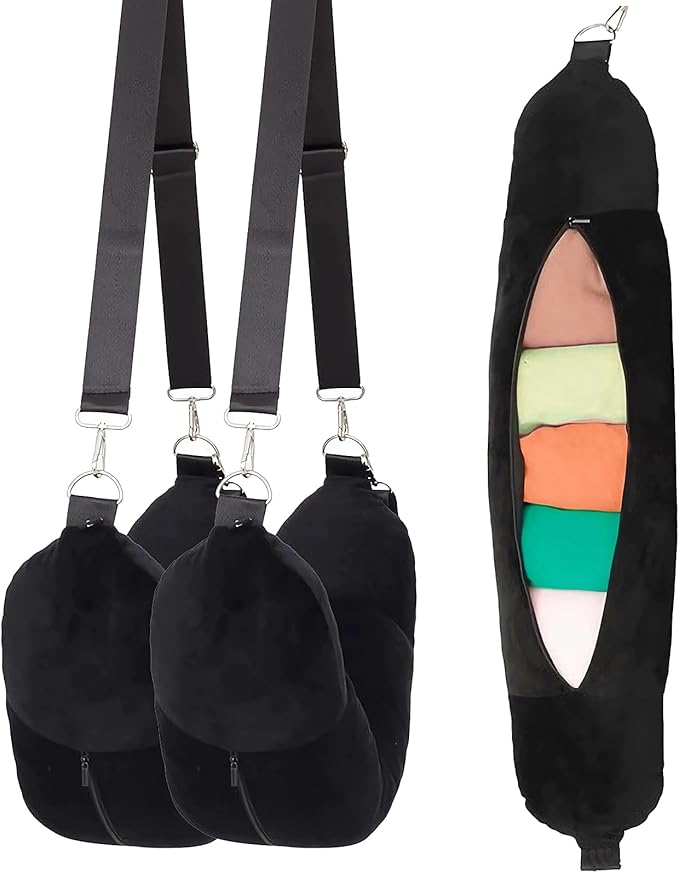 Neck Pillow Airplane 2 Pack Stuffable Neck Pillow Airplanes for Extra Luggage - Avoid Baggage Fees Multi-Functional Tube Pillow with Clothes Fits 3+ Days of Travel Essentials