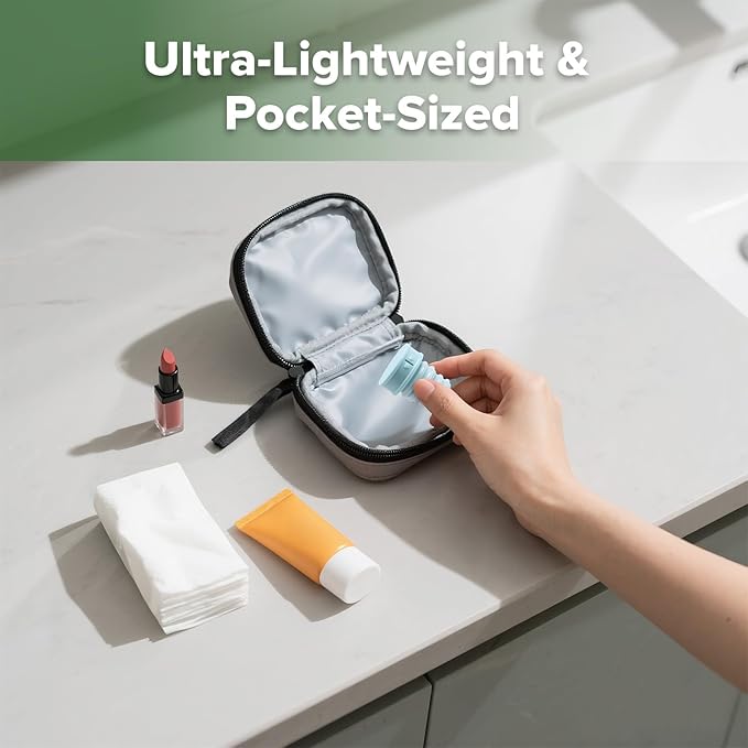 Haakaa Portable Bidet for Travel, Camping or Backpacking, Handheld Bidet for Women & Men, Postpartum Care & Recovery Sprayer for Moms, Fits Most Plastic Water Bottles (Ice Blue)