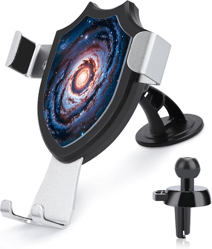 Car Phone Holder Planet Stars and Galaxy Printed Car Mount Car Essentials Phone Mount Compatible with 4 to 6 Inches Smartphones