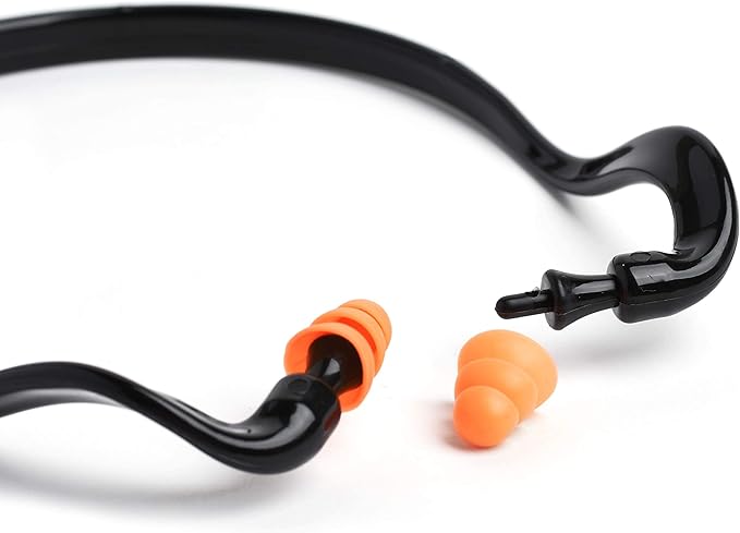 10 Pairs Soft Banded Silicone Reusable Ear Plugs Bulk for Sleeping Noise Hearing Protection Earplugs Music Concerts Construction Shooting Hunting Motor Sports Safety Gun Range Firearm Ear Protectors