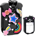 Mity rain Hand Sanitizer Spray Case Compatible With Touchland, Cute Silicone Hand Sanitizer Holder Keychain with 4 Charms, Portable Refillable Sanitizer Accessory, Gift for Women And Teens