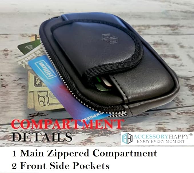 AH Minimalist Compact RFID Money Belt Clip Wallet Secret Money Belt Wallet pouch for Both Men and Women - Money Pouch Belt Purse Belt Loop Wallet
