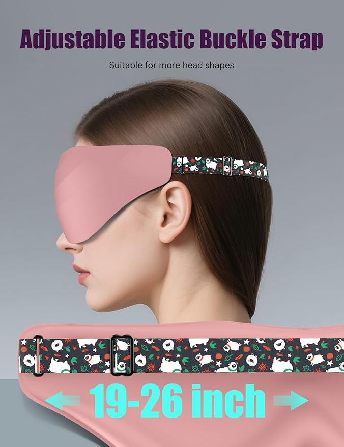 Sleep Mask for Side Sleeper Women Men, EVA BELLE Eye Mask for Sleeping Light Blocking, 3D Sleeping Mask Blackout, Soft Breathable Eye Shade Cover with Adjustable Elastic Strap for Travel Home Nap Rest