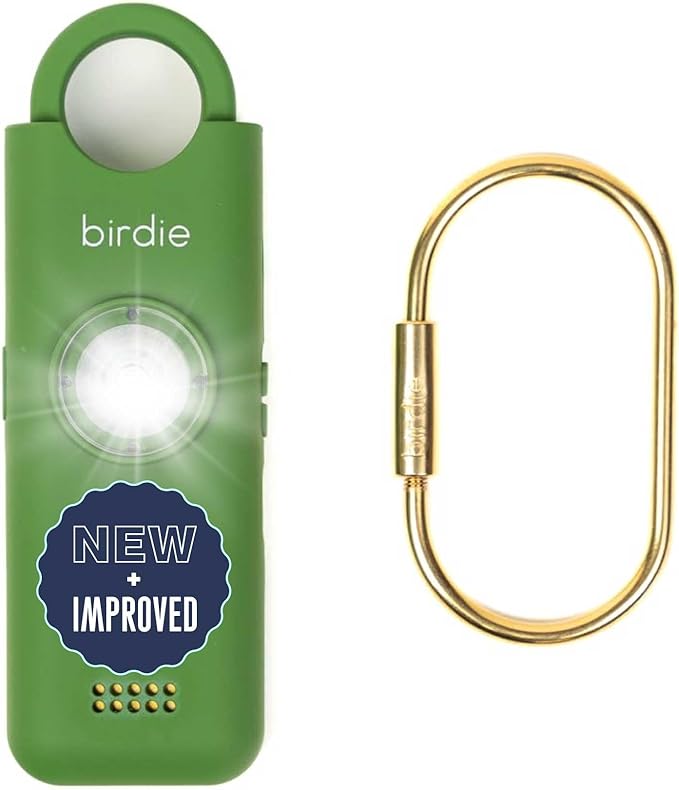 She’s Birdie 3.0 New Version – The Original Personal Safety Alarm for Women by Women–Loud Siren, Flash Light and Rechargeable Battery in a Variety of Colors (Forest)