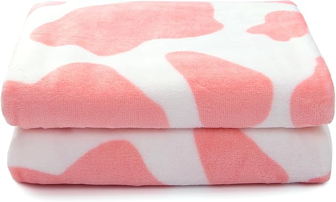 Soft Throw Blanket for Kids Girls Toddlers, Warm Soft Fuzzy Small Pink Fleece Blankets for Stroller Crib, Pink Gifts for Girls Birthday, Cute Home Room Decor, 40x50 Inches