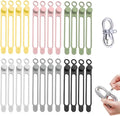 Data Cable Organizer, 2025 New Elastic Silicone Cable Straps Cord Organizer, Reusable Cable Ties Wire Organizer for Bundling and Fastening Earphone, Phone Charger (24 Pcs)