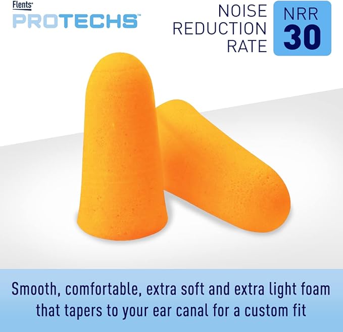Flents Ear Plugs, 5 Pair with Case, Ear Plugs for Sleeping, Snoring, Loud Noise, Traveling, Concerts, Construction, & Studying, NRR 30 (Pack of 12)