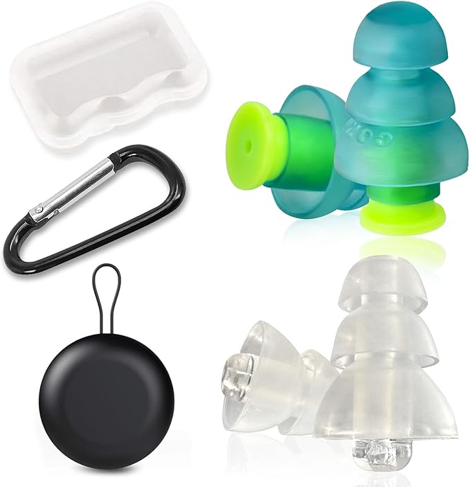 Airplane Ear Pressure Relief Earplugs - Painless Flying - Noise Reduction Travel Earplugs - Plane Travel Essentials - Comfortable Reusable Filtered Flight Ear Plugs for Adults
