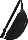 MAXTOP Large Crossbody Fanny Pack with 4-Zipper Pockets,Gifts for Enjoy Sports Festival Workout Traveling Running Casual Hands-Free Wallets Waist Pack Phone Bag Carrying All Phones