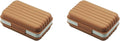 2 Pack Travel Soap Case Holder,Portable Soap Box with Draining Layer for Shower,Bathroom,Camping,Hiking,Gym (Orange)