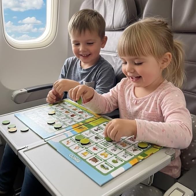 Travofun Farm Bingo Game, Magnetic Travel Toy for Kids 3 and Up, Ideal for Road Trips