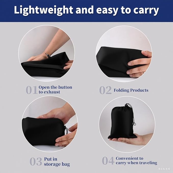 Neck Pillow Airplane Pillow for Long Flight,airplanesleep Support,Airplane Sleeping Support, Inflatable Pillow for Flights, Travel Essentials Neck Pillows for Airplanes