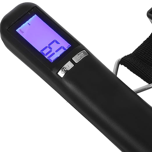Digital Hanging Luggage Scale with High-Strength Strap, Handheld Electronic Travel Weight Scale for Suitcase Baggage Weighing Up to 50Kg/110Lb, Backlit Screen for Accurate Airport