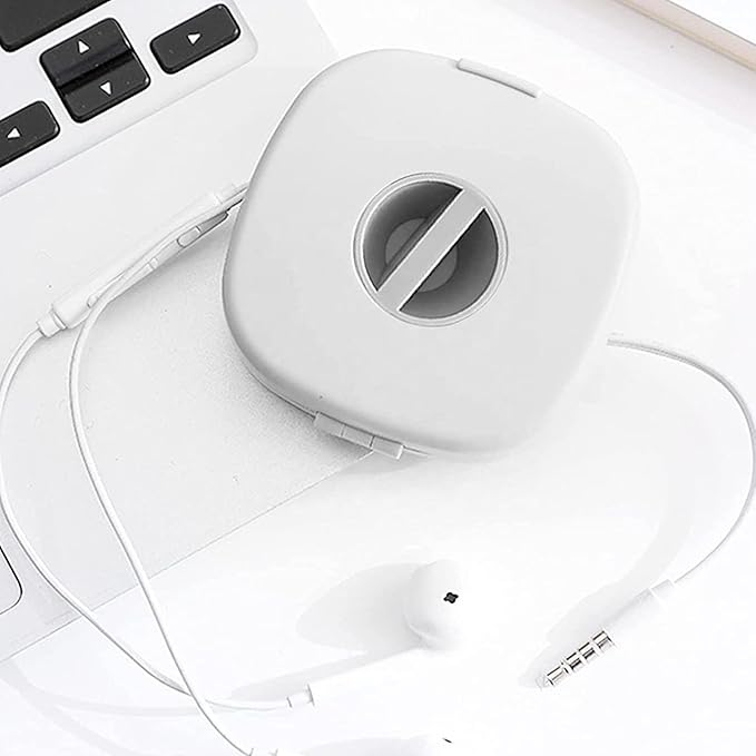 Cable Organizer Storage Case - Charger Cord Winder, Wire Management Holder, with Built in Phone Stand | Portable Charging Cable Wrap Tool for School Living Room Bedroom Dorm Commuting Travel Use