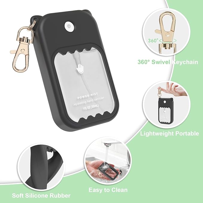 Hand Sanitizer Spray Case for Touchland Silicone Touchland Case Keychain Cute Hand Sanitizer Holder Keychain Compatible with Touch land Power Mist Gentle/Glow Mist