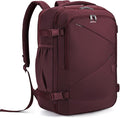 ECOHUB Carry On Travel Backpack, Expandable Airlines Personal Item Bag 18x14x8, Water Resistant 17 inch Laptop Backpack Flight Approved, 12 Pockets 30L Work Backpacks with Wet Pocket & Cable Slot, Red
