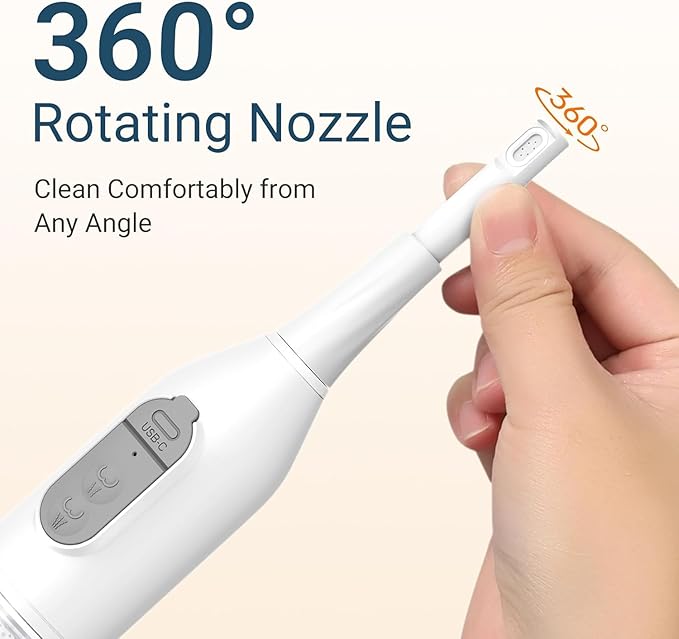 ONTHEWEI Handheld Electric Portable Travel Bidet, Pocket-Sized with Dual Pressure Modes, 360° Nozzle, IPX7 Waterproof & USB-C Rapid Charge for Postpartum Care & Personal Hygiene for Men & Women