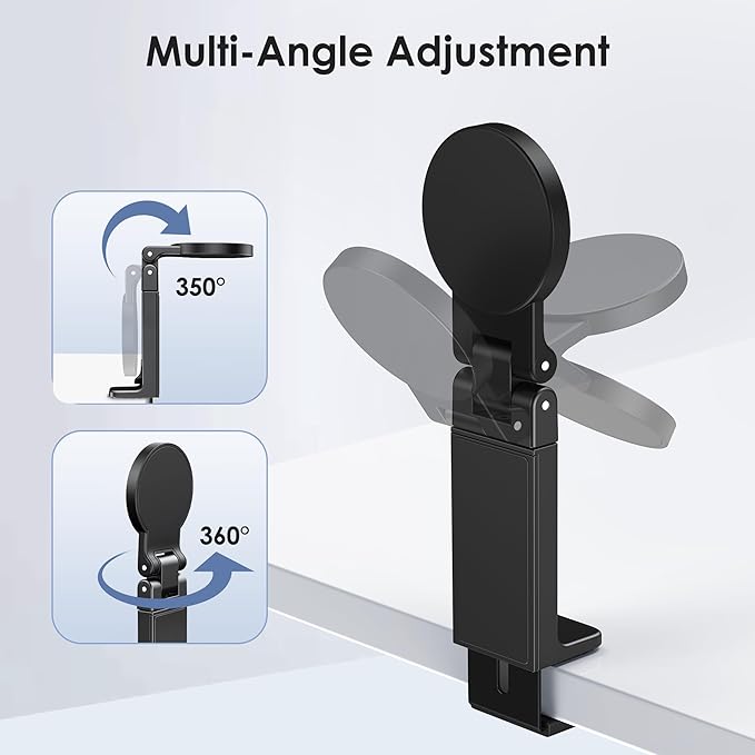 CreaDream 2 Pack Airplane Phone Holder Mount for Magsafe, Plane Travel Essentials Foldable Phone Stand with 360° Rotation, Women Men Long Flight Must Haves Travel Accessories for Desk, Tray Table
