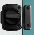 Inner Door Reinforcement Locks Latch, Door Bolt Door Safety Lock from Inside, Single Door French Door Lock, Extra Door Lock from Inside Suitable for Bedrooms, Bathrooms, RV, Black
