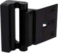 Door Reinforcement Lock with 4 Screws, Home Security Door Lock Stop for Toddler, Childproof Door Lock Night Lock Withstand 800 Lbs Black