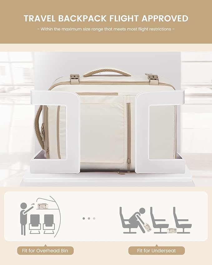 LOVEVOOK Travel Backpack for Women & Men, 50L Large Carry On Backpack Airline Approved, TSA Personal Item Weekender Bag, Water Resistant Laptop Backpacks with 3 Packing Cubes for Travel Essentials