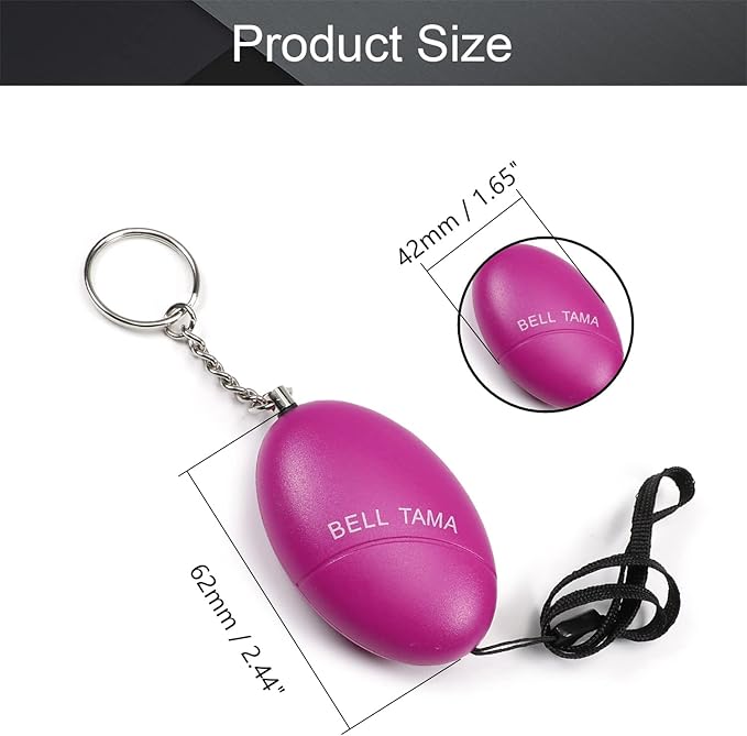 Othmro Safe Sound Personal Alarm 2 Pack 120DB Personal Security Alarm Keychain, Emergency Safety Alarm for Women, Men, Children, Elderly Purple