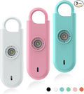 Fauxomor 140dB Personal Safety Alarm for Women, 3 Pack Safe Alarm Protection Keychain with Strobe Light & Low Battery Notice, Security Siren Self Defense for Seniors College Girls, White+Pink+Blue