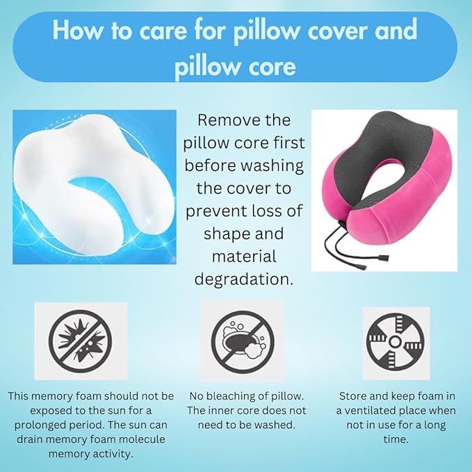 Travel Pillows for Airplane - Neck Pillow Airplane and Car Use - Soft Comfortable Memory Foam Travel Neck Pillow - Travel Essentials for Women and Men (Chocolate Brown)