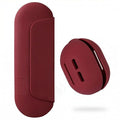 AGIKET 2 IN 1 Silicone Makeup Brush Holder with Beauty Make Up Sponge Holder Case：Soft Portable Cosmetic Face Brushes Holder with Upgrade Anti-Fall Out Magnetic Closure - Red