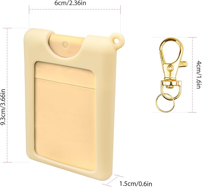 Silicone Case Compatible with Noshinku Pocket Hand Sanitizer, Protective Case with Keychain for Travel Size