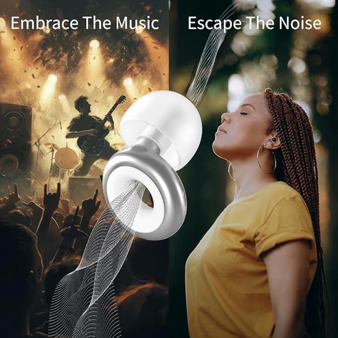 Reusable Silicone Ear Plugs with Cord – Noise Cancelling Earplugs for Sleeping, Concerts, Work, Travel, and Motorcycles – Comfortable and High Fidelity