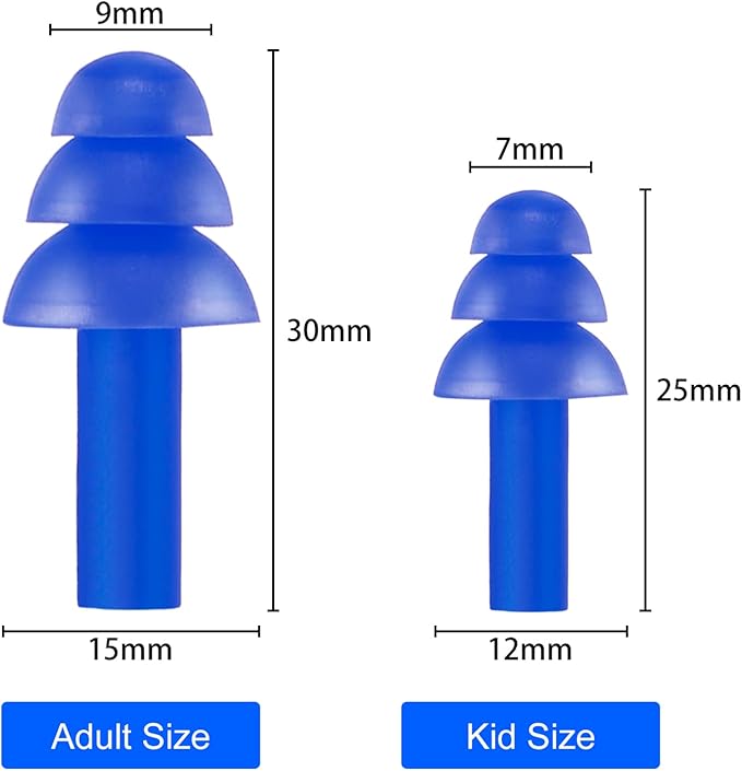 6 Pairs Kids Adults Ear Plugs Swimming Noise Cancelling Reusable Earplugs for Sleeping and Swimming, 6 Assorted Colors(Fresh Colors)