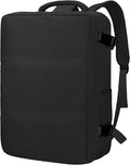 Carry On Backpack for Women & Men – Airline Approved Underseat Size, 15.6" Laptop Compartment, TSA-Friendly 180° Opening, Anti-Theft Business Travel Backpack with Trolley Sleeve (Black, Medium)