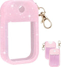 Palksky Hand Sanitizer Spray Case for Touchland,Protective Case with Keychain for Power Mist and Glow Mist1 fl oz(Glitter Sequin Pink),Travel Size