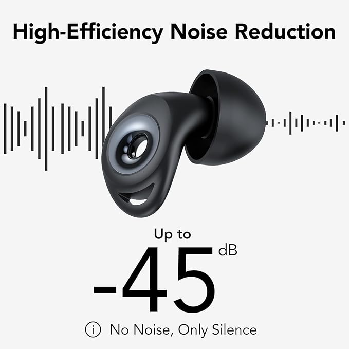 Ear Plugs for Sleeping,Noise Cancelling Silicone Earplugs for Noise Reduction & Snoring, Concerts,45 dB,Ear plugs for Sleep, Soft Earplugs Reusable Concert Ear Plug,Hearing Protection with 8 Earpieces