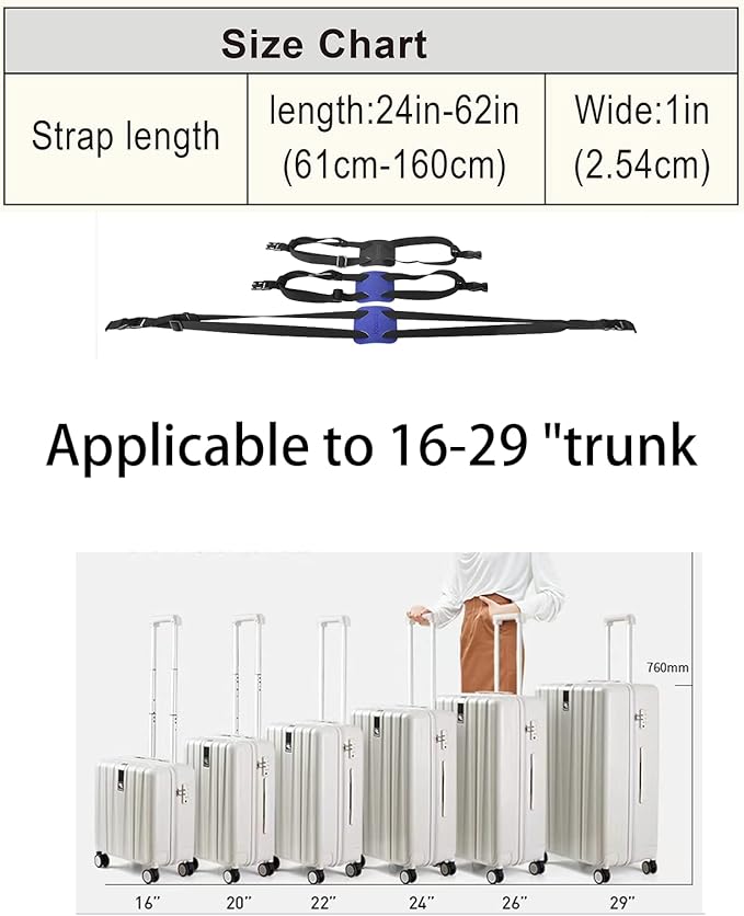 Luggage Straps Bag Bungees for Add a Bag Easy to Travel Suitcase Elastic Strap Belt， High Elastic Suitcase Adjustable Belt Bag Bungees with Buckles (Black/Black)
