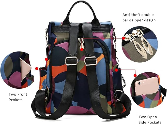 Freie Liebe Anti-theft Backpack Nylon BackPacks Handbags for Women Travel Rucksack Lightweight Shoulder Bags