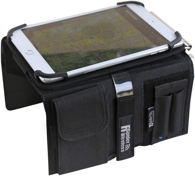 Pilot Kneeboard with Aluminum Clipboard. Compatible with 7.9 inch Apple iPad mini 3 and 4, Android Devices Similar in Size