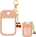 SAANG & JAT Hand Sanitizer Spray Case Compatible with Touchland, Silicone Holder Cherry Keychain for Touch Land Mist Case