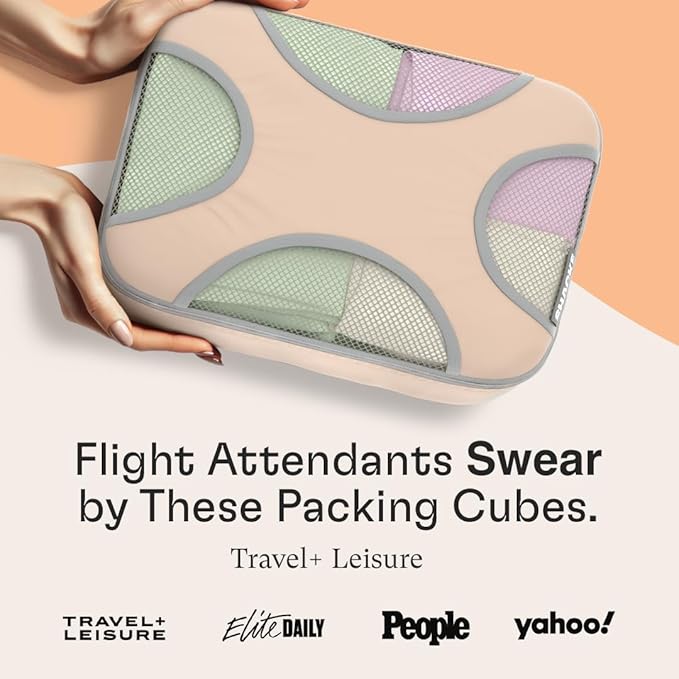 Shacke Packing Cubes for Travel 6 Set - Premium Luggage Organizer Bags - Versatile Travel Organizer for Women and Men - Optimized Packing Bags - Travel Essentials