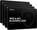 RFID Blocking Card, Slim Contactless NFC Debit Credit Card Protector for Wallets,Safe Card RFID Cards Blocker, Anti-Theft for Credit Card Passort ID Card, Travle Accessories for Men & Women (4)