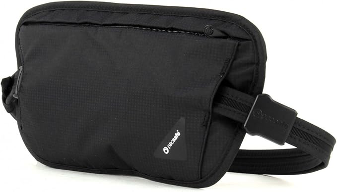Pacsafe Coversafe X100 Anti-Theft RFID Blocking Waist Wallet, Black